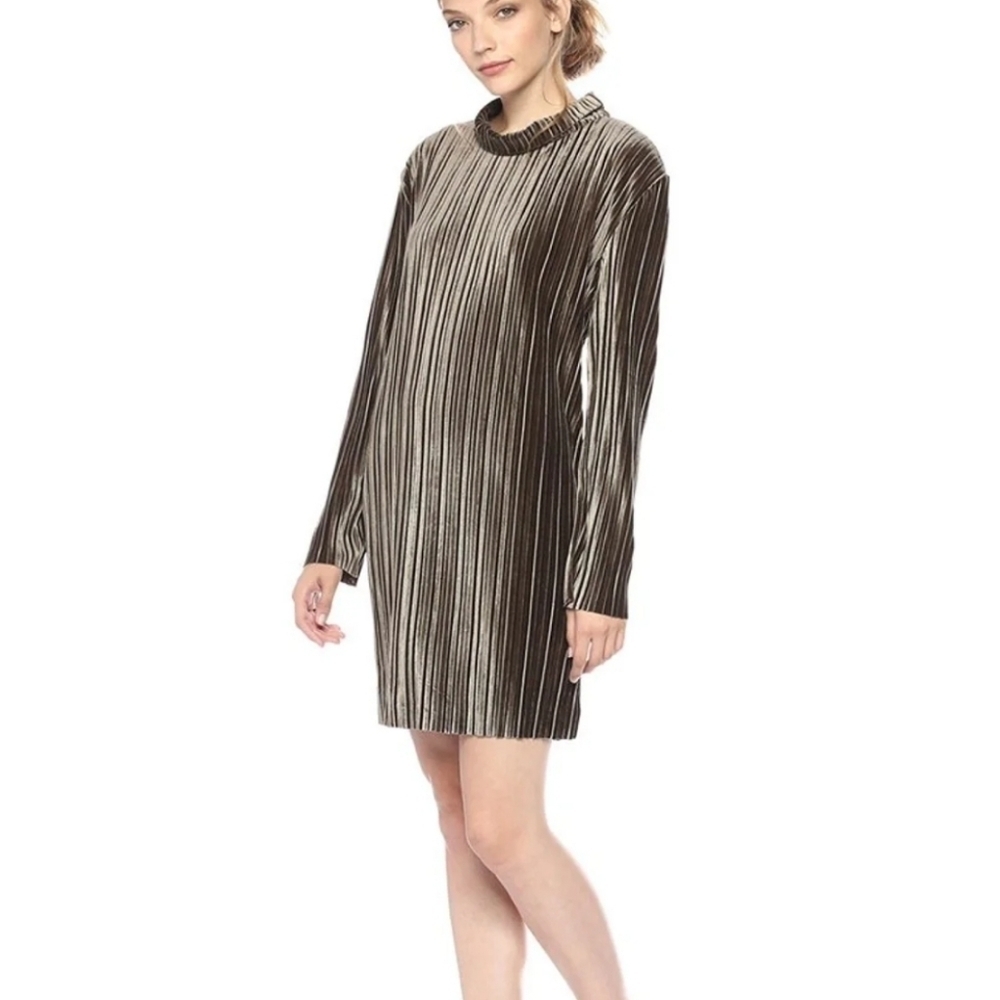 Minkpink Pleated Velvet Dress NEW